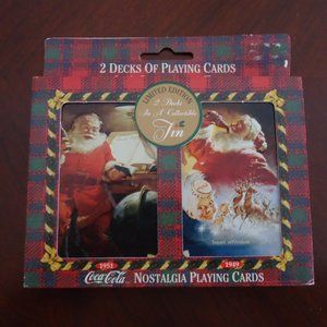 Coca Cola Playing Cards 2 Sets in Tin NEW